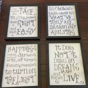 8 x 10 Framed Harry Potter Quotes